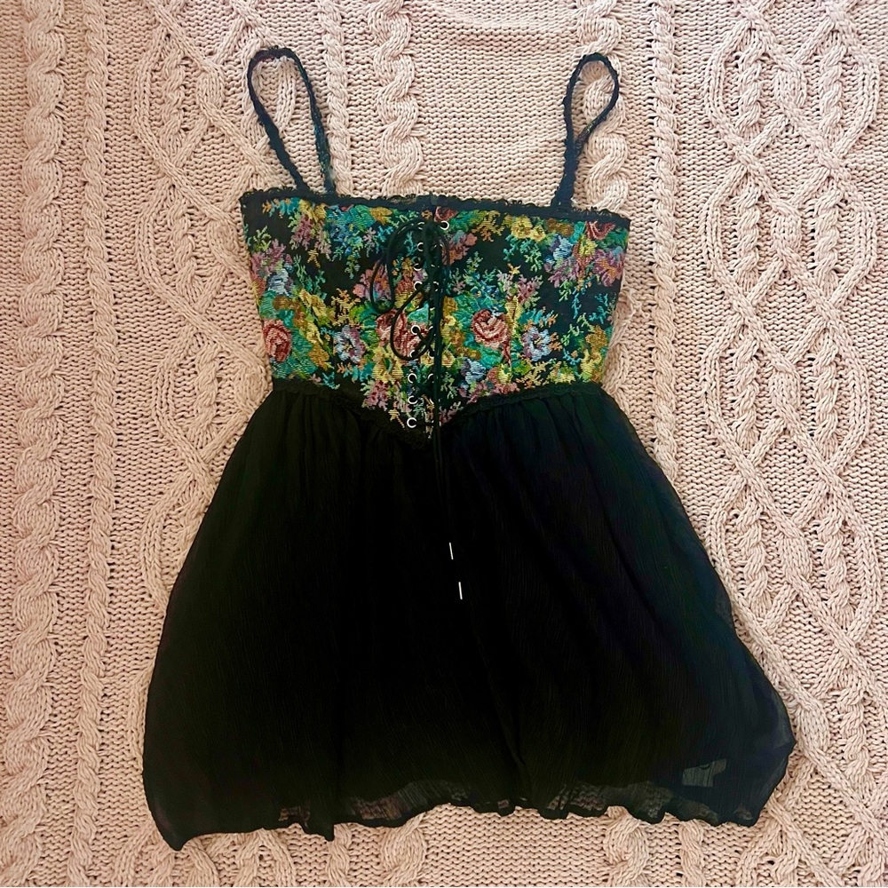 Cider Black Corset Dress